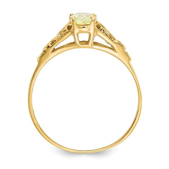 14k Yellow Gold Madi K Synthetic Peridot Ring - Picture 2 of 5
